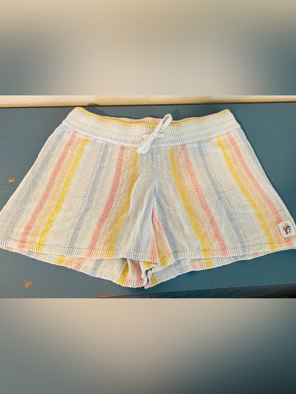 Buc-ee’s Women’s Pastel Stripe Knit Lounge Shorts Size XL